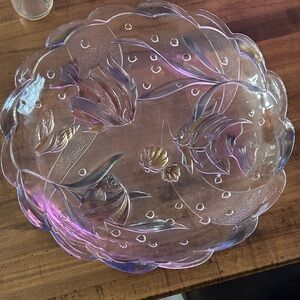 Elegant Glass Fish Design Platter